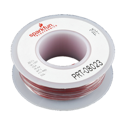 [PRT-08023] Hook-up Wire - Red (25 feet) (22 AWG) Solid