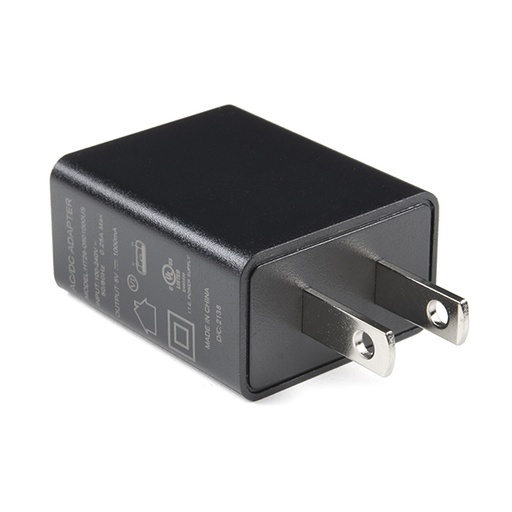 USB Wall Charger - 5V, 1A (Black)