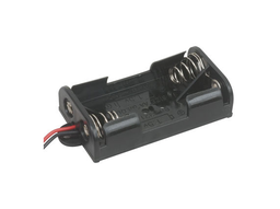 [JA-6099] 2x AA Battery Holder with Wires and Mounting Tabs