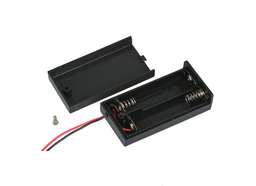 [JA-6102] Battery Holder 2-AA Wires With Cover No Switch