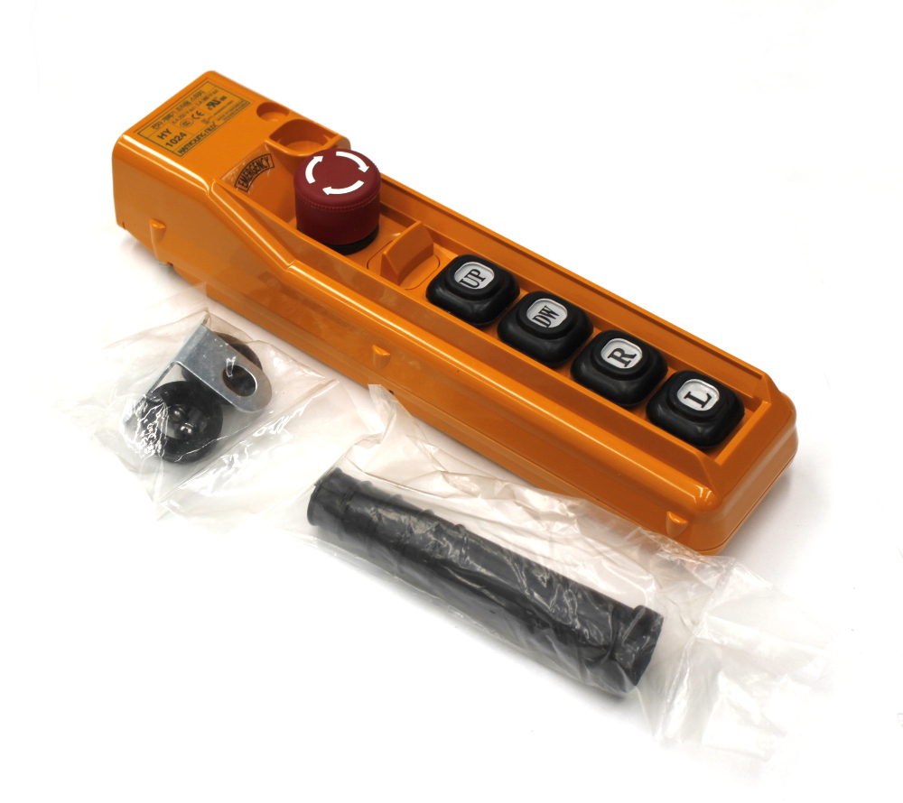 4 Button Pendant marked UP-DOWN and RIGHT-LEFT with Emergency Stop ...