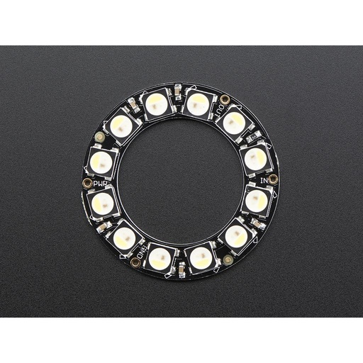[ADA-2853] NeoPixel Ring - 12 x 5050 RGBW LEDs w/ Integrated Drivers - Cool White - ~6000K