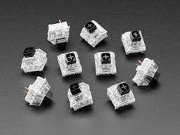 [ADA-4953] Kailh Mechanical Key Switches - Linear Black - 10 pack - Cherry MX Black Compatible
