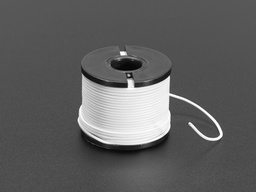 [ADA-3169] Silicone Cover Stranded-Core Wire - 50ft 30AWG White