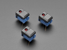 [ADA-5502] Step Switch with LED - Three Pack of Black with Red LED - PB86
