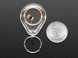 [ADA-5459] NTAG203 (13.56MHz RFID/NFC) Clear Keychain Fob