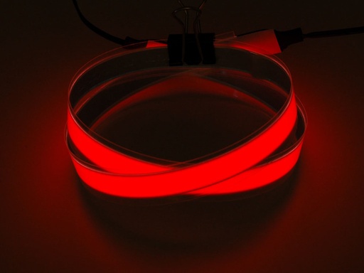 [ADA-445] Red Electroluminescent (EL) Tape Strip - 100cm w/two connectors
