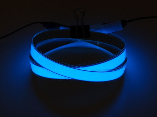 [ADA-447] Blue Electroluminescent (EL) Tape Strip - 100cm w/two connectors