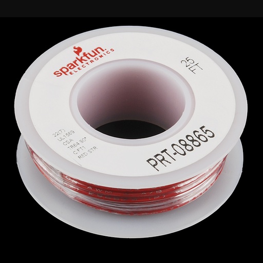 [PRT-08865] Hook-up Stranded Wire - Red (22 AWG)