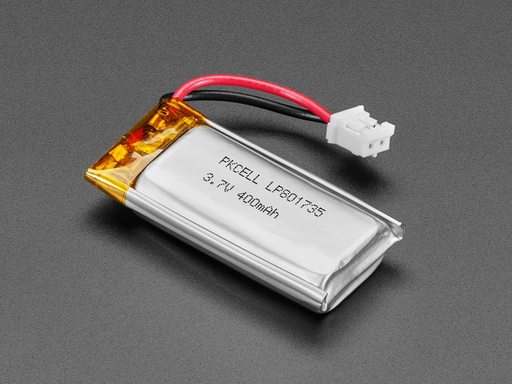 [ADA-3898] Lithium Ion Polymer Battery Ideal For Feathers - 3.7V 400mAh