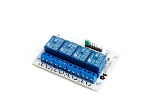 [WPM400] 4-channel relay module, direct microcontroller control, opto-isolated inputs