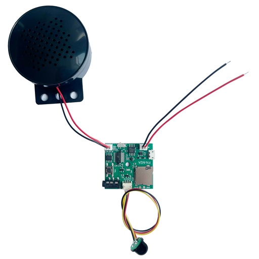 [FN-M2A-BL] PIR Motion Sensor Activated Audio Player for POP Displays/Point of Sale/Statues/Artwork With BLACK PIR Sensor