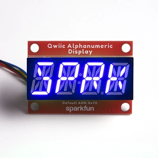 [COM-16917] SparkFun Qwiic Alphanumeric Display - Blue