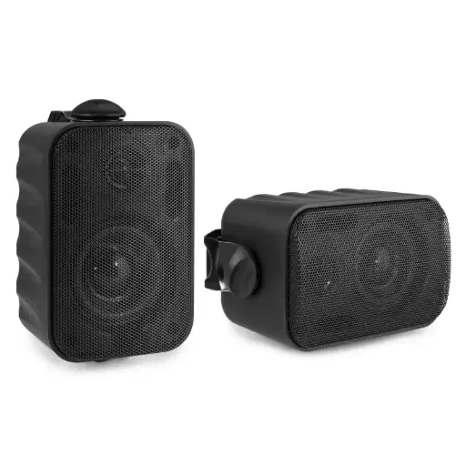 [WS150-BLK] Weatherproof Passive Speaker Pair, 100V line or 8 ohm (Black)