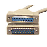 DB25-pin straight through cable 3' M-F