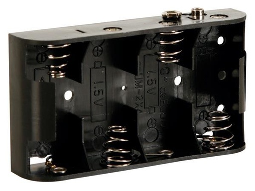 [BH243B] Battery Holder for 4 x C-Cell (w/ Snap Terminals)