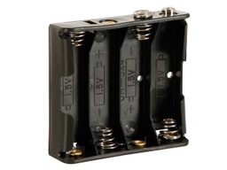 [BH341B] Battery Holder for 4 x AA-Cell (w/ Snap Terminals)