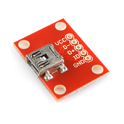 [BOB-09966] Breakout Board for USB Mini-B