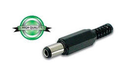 [CD010H] Plug DC  Power Female 2.5X5.5X9.5mm 5.0X13mm Strain Relief Black