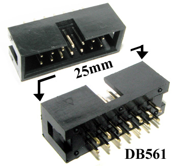 IDC Box 14 Pin Plug Dual Row PCB mount