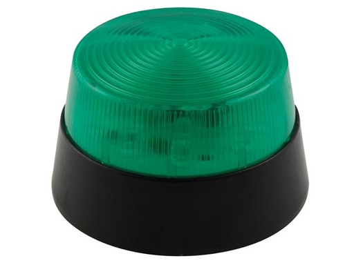 [HAA40GN] Green LED flashing light, for indoor use, 12 VDC, 15 white LEDs, IP20, ABS/acrylic