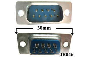 Connector solder 'D' Type 9-way plug