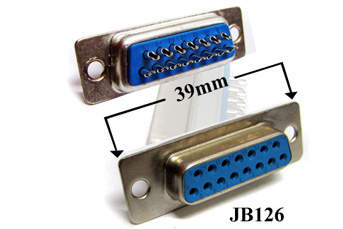 Connector solder 'D' Type 15-way socket