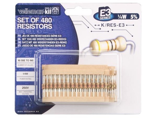 Pack of 480 E3-Series Resistors