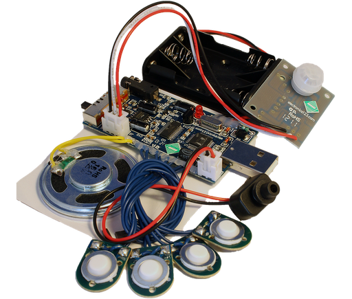 [USB6M-PIR] 300 Second USB Recording Module w/Light Sensor, Buttons and PIR for Motion Activation (Windows)