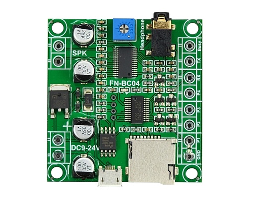 [FN-BC04] 4 Buttons Triggered MP3 Player Board with 15W Amplifier and Solder Pads