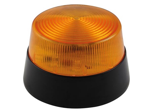 LED Flashing Light - Amber - 12 VDC - 77 mm