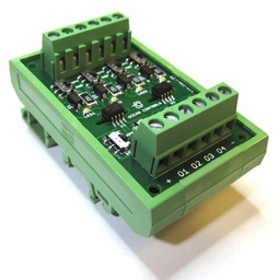 [KTD-258] 4 Channel Opto-Isolator on DIN-rail Mount