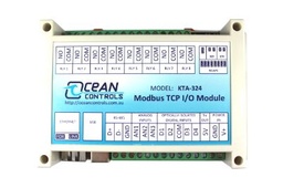 [KTA-324] Modbus TCP I/O Module (3 Analog Inputs, 4 Opto-Isolated Digital Inputs, 8 Relay Outputs)