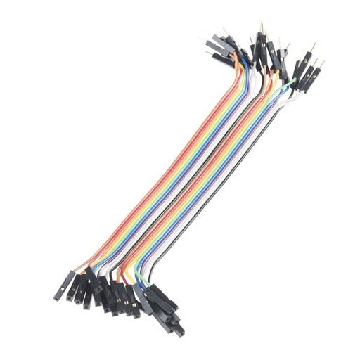 Jumper Wires - Connected 6&quot; (M/F, 20 pack)
